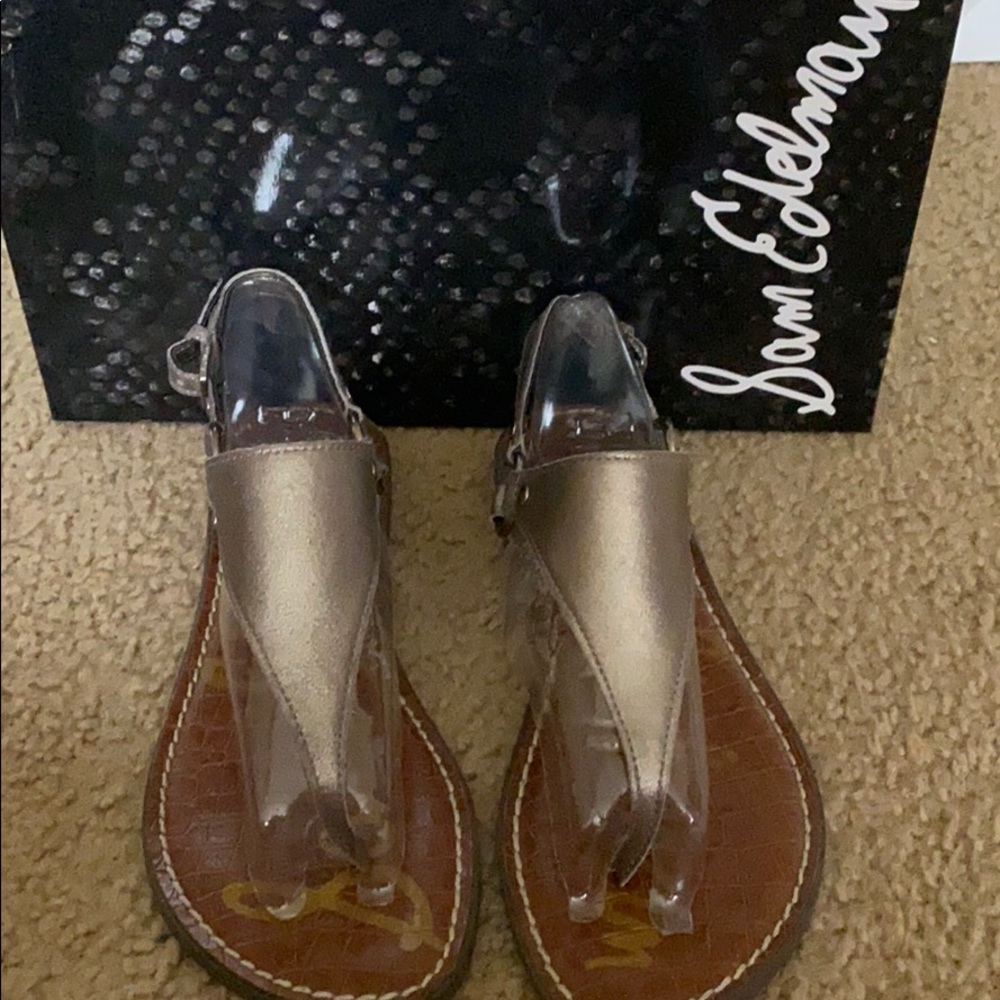 Brand new-never worn- Sam Edelman pewter sandals